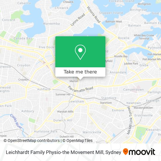 Leichhardt Family Physio-the Movement Mill map