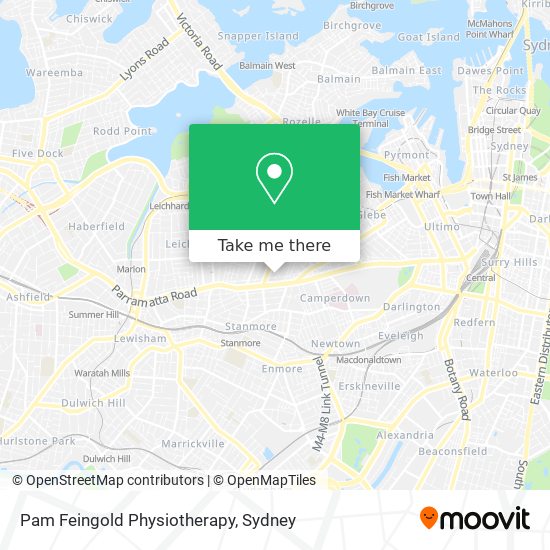 Mapa Pam Feingold Physiotherapy