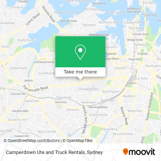 Mapa Camperdown Ute and Truck Rentals