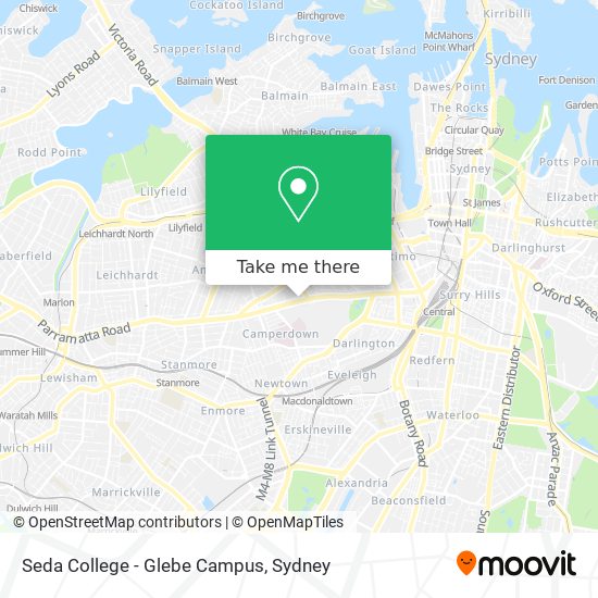 Mapa Seda College - Glebe Campus