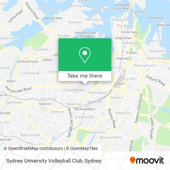 Mapa Sydney University Volleyball Club