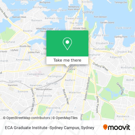 Mapa ECA Graduate Institute -Sydney Campus