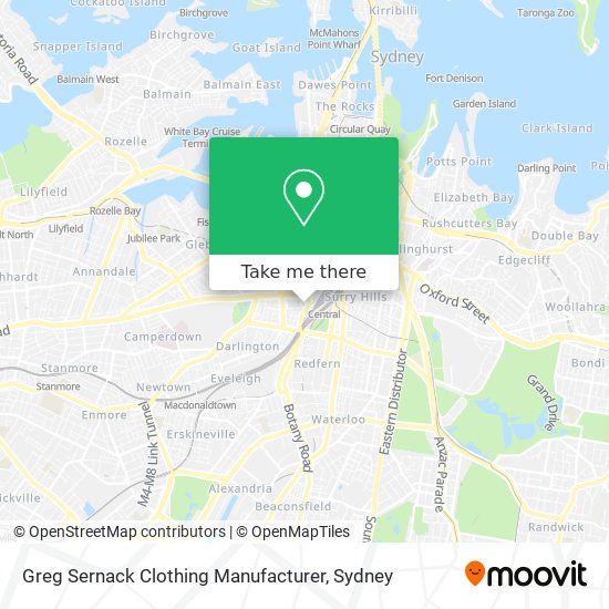 Greg Sernack Clothing Manufacturer map