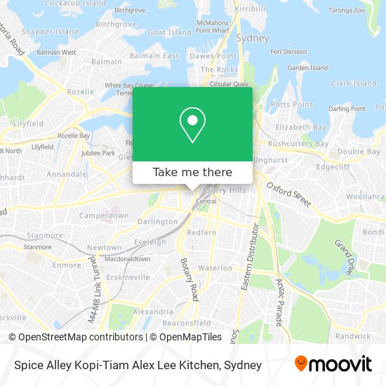 Mapa Spice Alley Kopi-Tiam Alex Lee Kitchen
