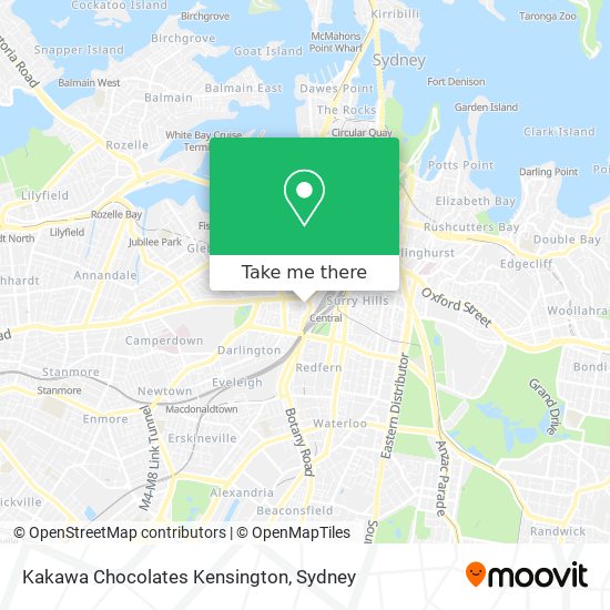 Kakawa Chocolates Kensington map