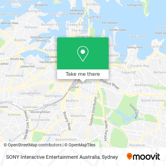 Mapa SONY Interactive Entertainment Australia