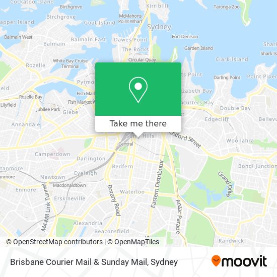 Brisbane Courier Mail & Sunday Mail map