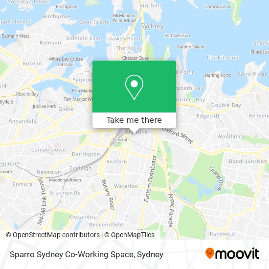 Mapa Sparro Sydney Co-Working Space