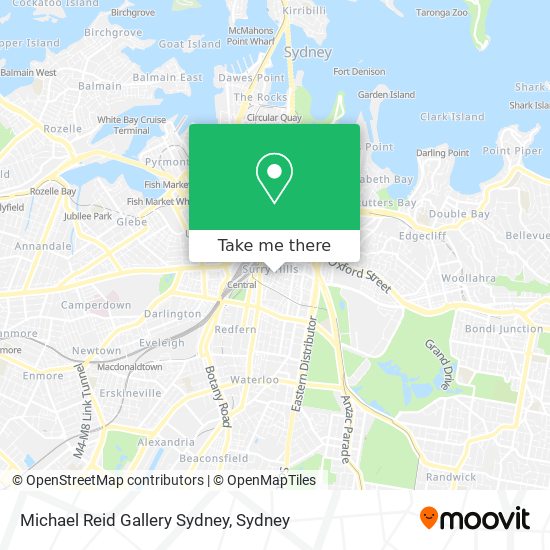 Mapa Michael Reid Gallery Sydney