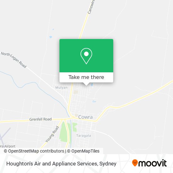 Houghton's Air and Appliance Services map