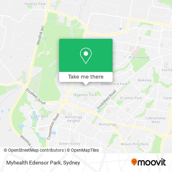 Myhealth Edensor Park map