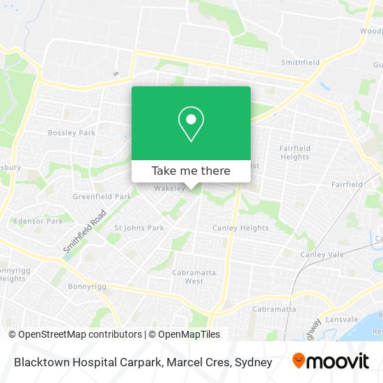 Mapa Blacktown Hospital Carpark, Marcel Cres