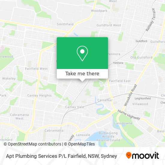 Mapa Apt Plumbing Services P / L Fairfield, NSW