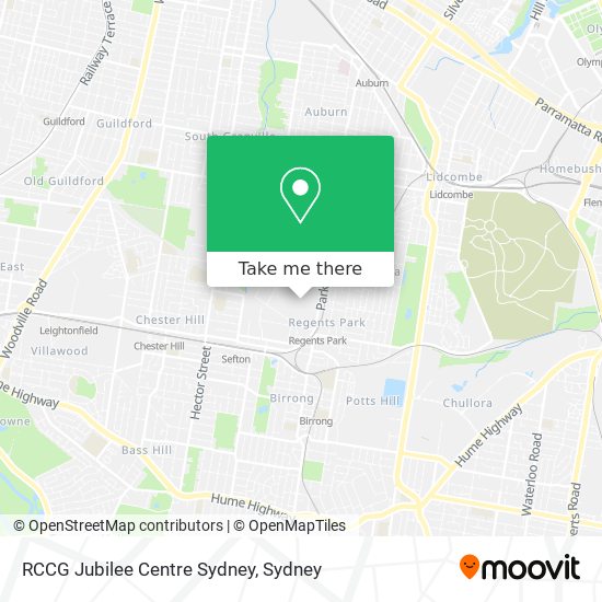 RCCG Jubilee Centre Sydney map