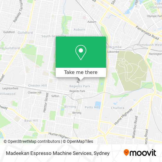 Mapa Madeekan Espresso Machine Services
