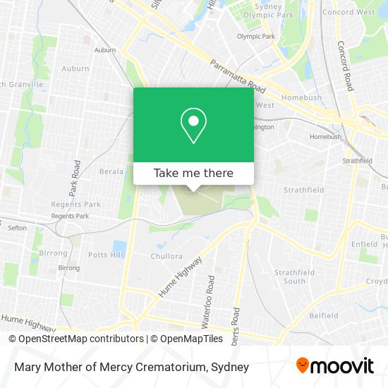 Mary Mother of Mercy Crematorium map