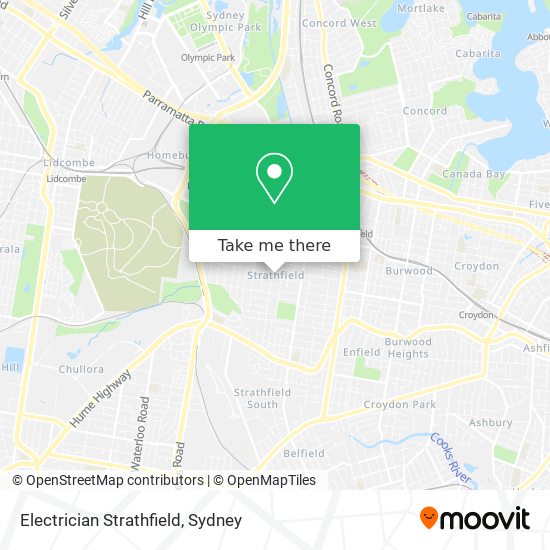 Electrician Strathfield map