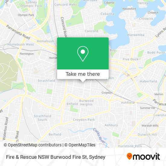 Fire & Rescue NSW Burwood Fire St map