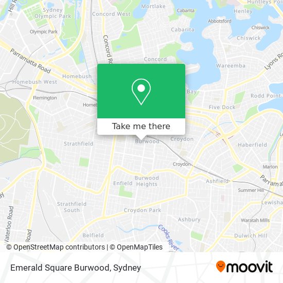 Mapa Emerald Square Burwood