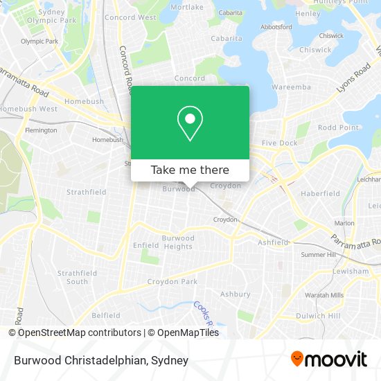 Burwood Christadelphian map