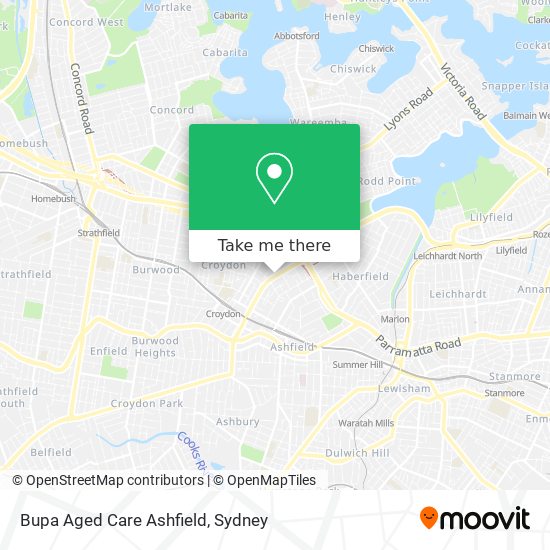 Bupa Aged Care Ashfield map