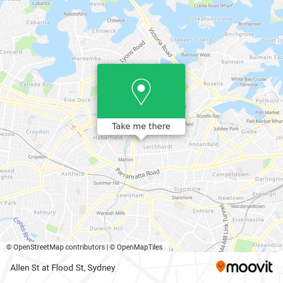 Mapa Allen St at Flood St
