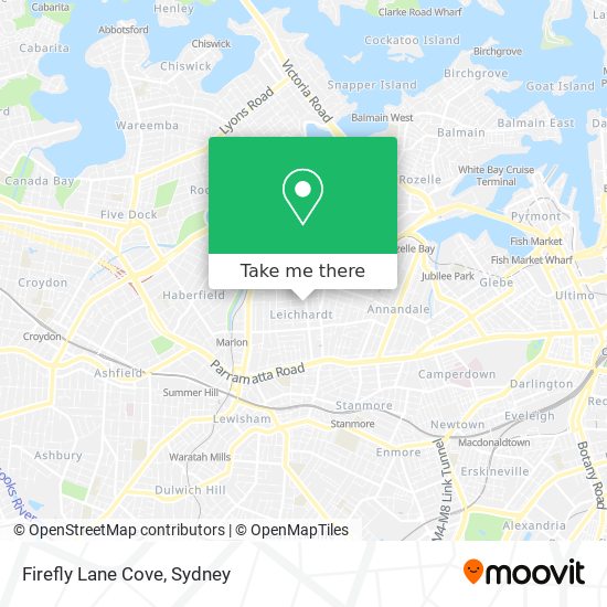 Firefly Lane Cove map