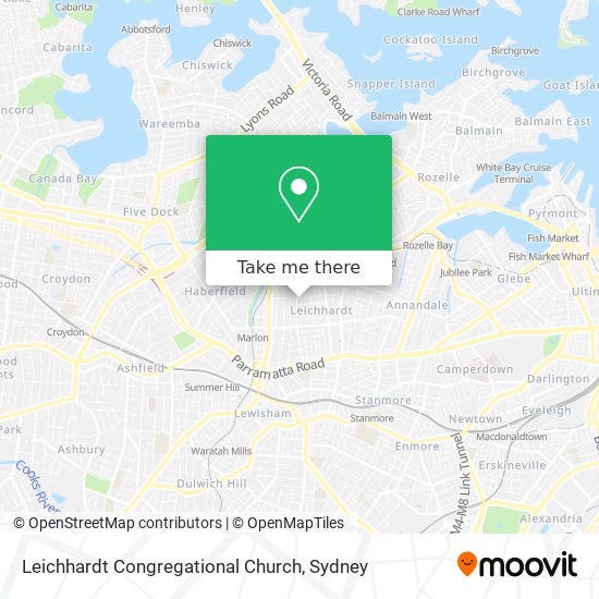 Mapa Leichhardt Congregational Church