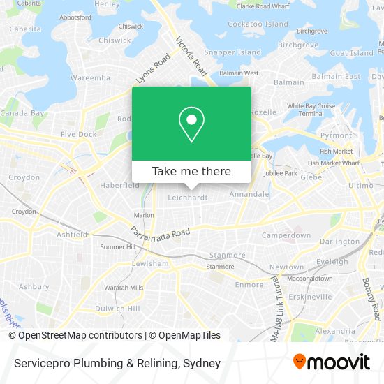 Servicepro Plumbing & Relining map