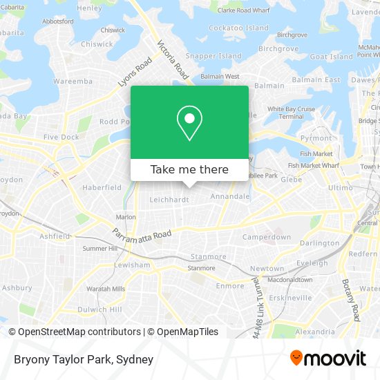 Mapa Bryony Taylor Park