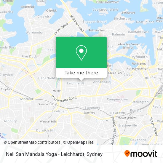 Nell San Mandala Yoga - Leichhardt map