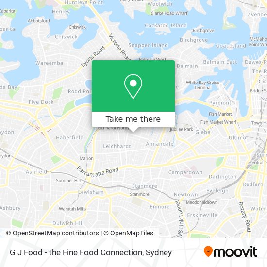 G J Food - the Fine Food Connection map