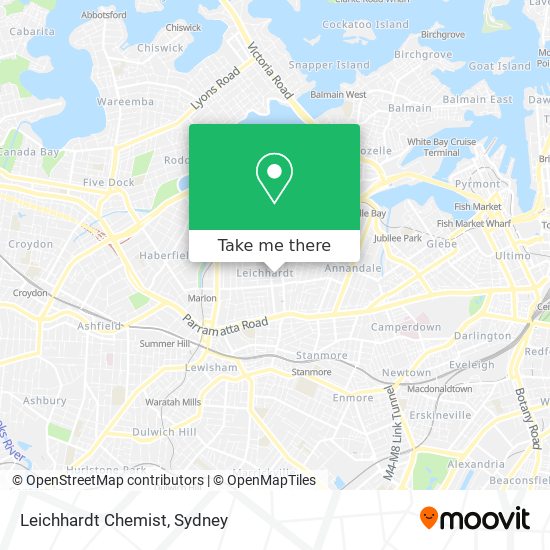 Leichhardt Chemist map