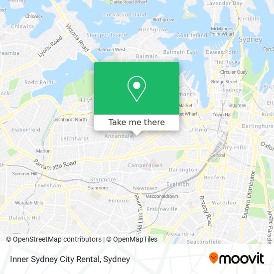 Inner Sydney City Rental map