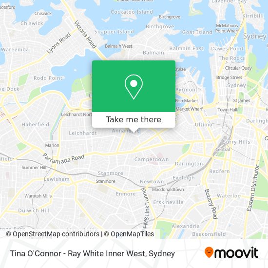 Mapa Tina O'Connor - Ray White Inner West