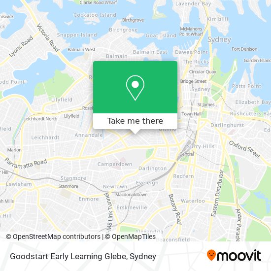 Mapa Goodstart Early Learning Glebe