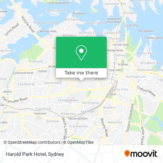 Harold Park Hotel map