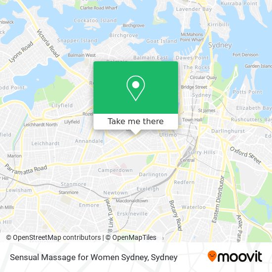 Sensual Massage for Women Sydney map