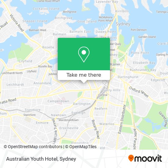 Mapa Australian Youth Hotel