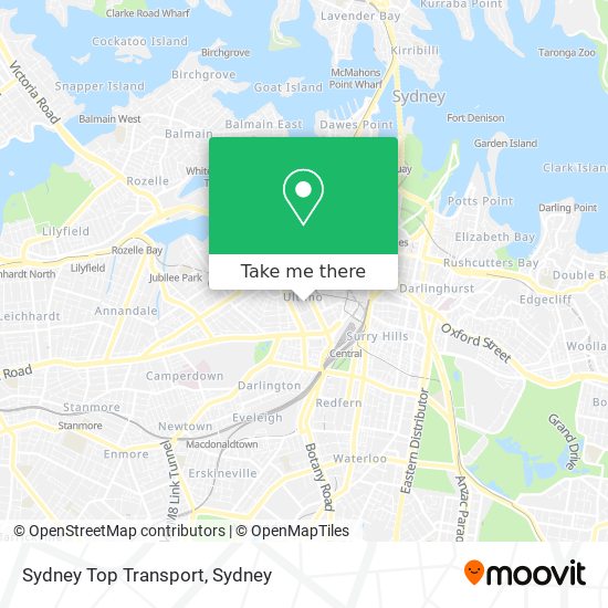 Mapa Sydney Top Transport
