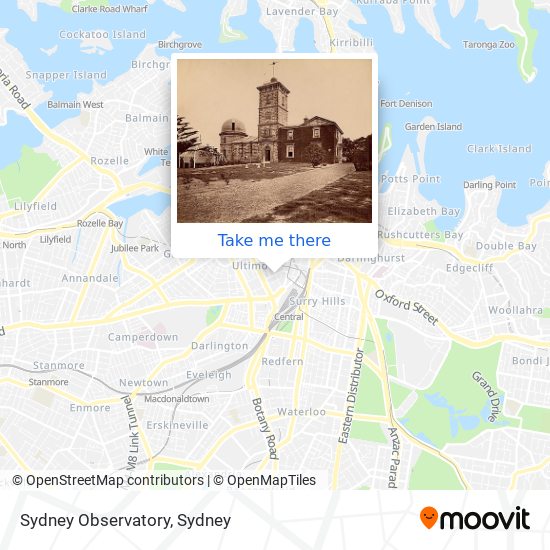 Sydney Observatory map