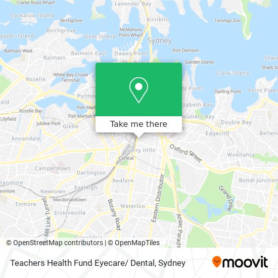 Teachers Health Fund Eyecare/ Dental map