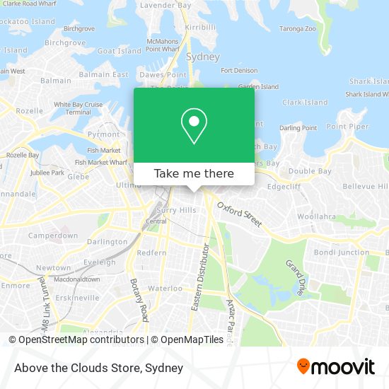 Above the Clouds Store map