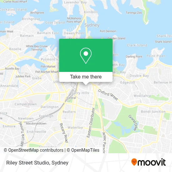 Riley Street Studio map
