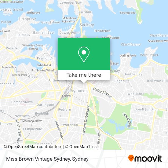 Miss Brown Vintage Sydney map