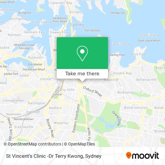 Mapa St Vincent's Clinic -Dr Terry Kwong