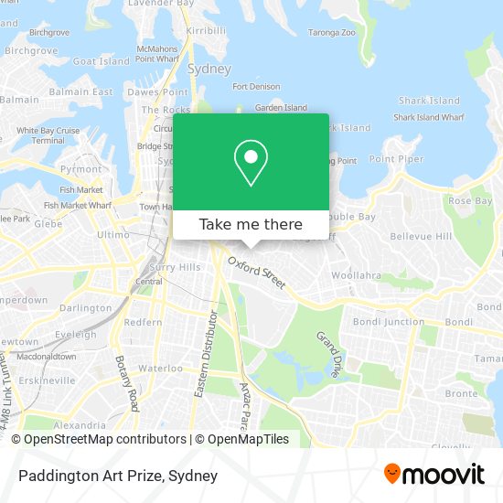 Paddington Art Prize map