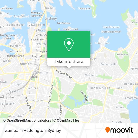 Mapa Zumba in Paddington