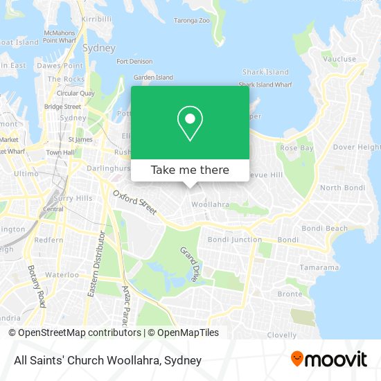 All Saints' Church Woollahra map