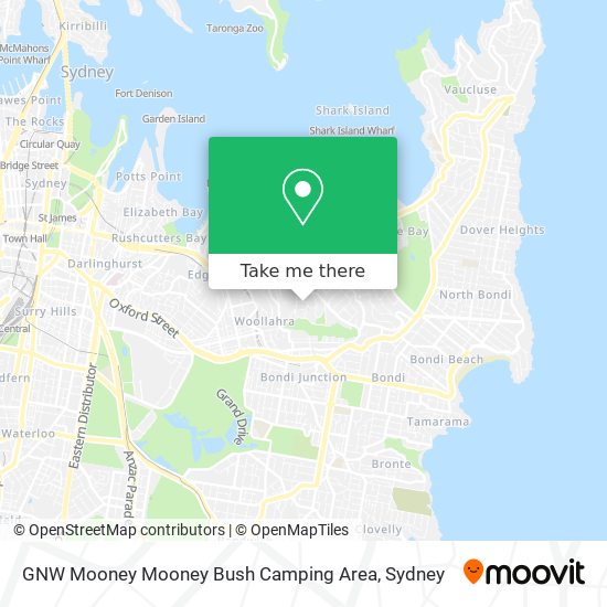 GNW Mooney Mooney Bush Camping Area map